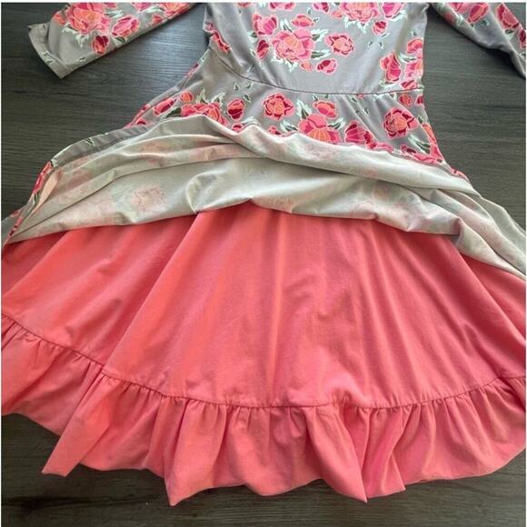 MATILDA JANE Marzipan Rose Fit & Flare Pink / Grey Dress Size Medium - Picture 9 of 15